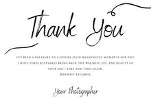 Thank You Card - Black