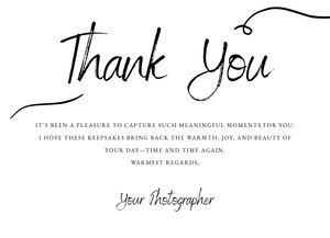 Thank You Card - Black