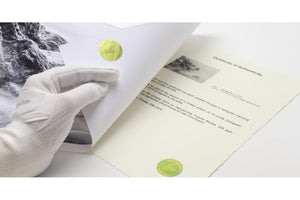 Safeguard the integrity of your artwork with a distinguished hologram certificate of authenticity. Available with Hahnemuhle Baryta Bamboo fine art albums from QTALBUMS.