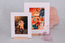 Matted Prints with wood stands
